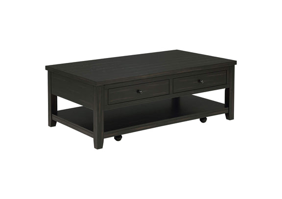 710565 Payne 48-inch Mobile Lift Top Coffee Table Distressed Java