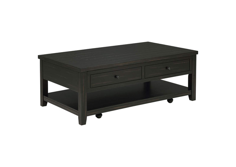 710565 Payne 48-inch Mobile Lift Top Coffee Table Distressed Java