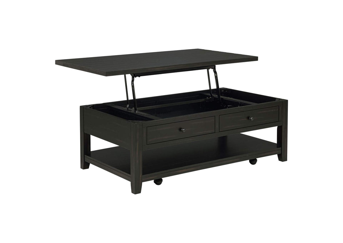 710565 Payne 48-inch Mobile Lift Top Coffee Table Distressed Java