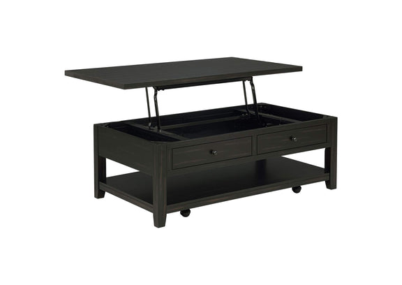 710565 Payne 48-inch Mobile Lift Top Coffee Table Distressed Java
