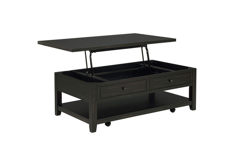 710565 Payne 48-inch Mobile Lift Top Coffee Table Distressed Java