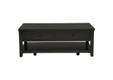 710565 Payne 48-inch Mobile Lift Top Coffee Table Distressed Java