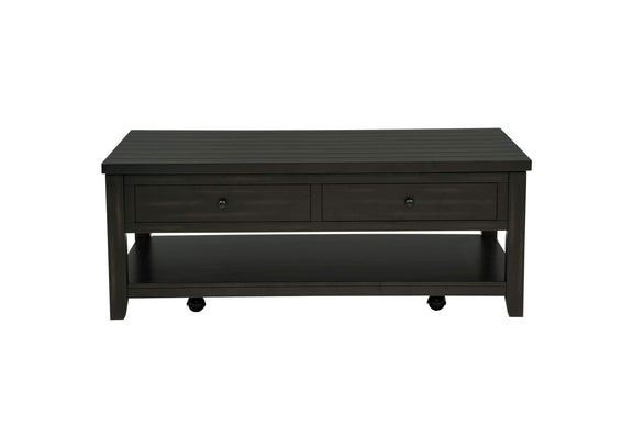 710565 Payne 48-inch Mobile Lift Top Coffee Table Distressed Java