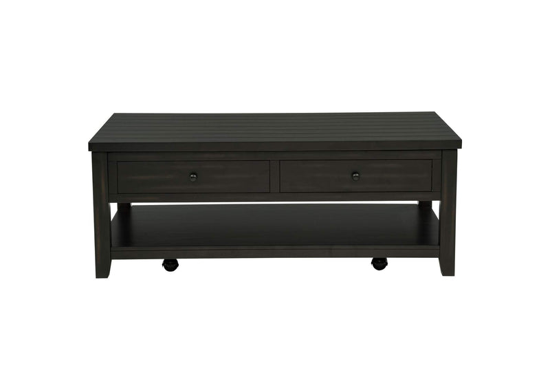 710565 Payne 48-inch Mobile Lift Top Coffee Table Distressed Java