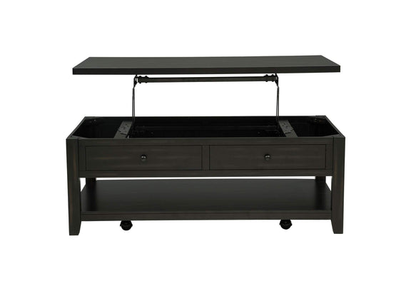 710565 Payne 48-inch Mobile Lift Top Coffee Table Distressed Java
