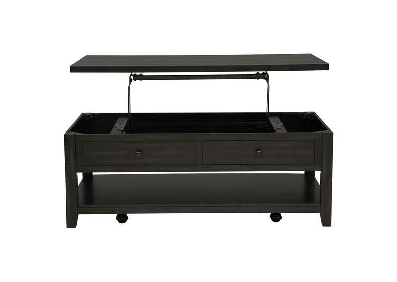 710565 Payne 48-inch Mobile Lift Top Coffee Table Distressed Java