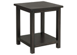 710566 Payne Wood End Table with Shelf Distressed Java