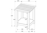710566 Payne Wood End Table with Shelf Distressed Java