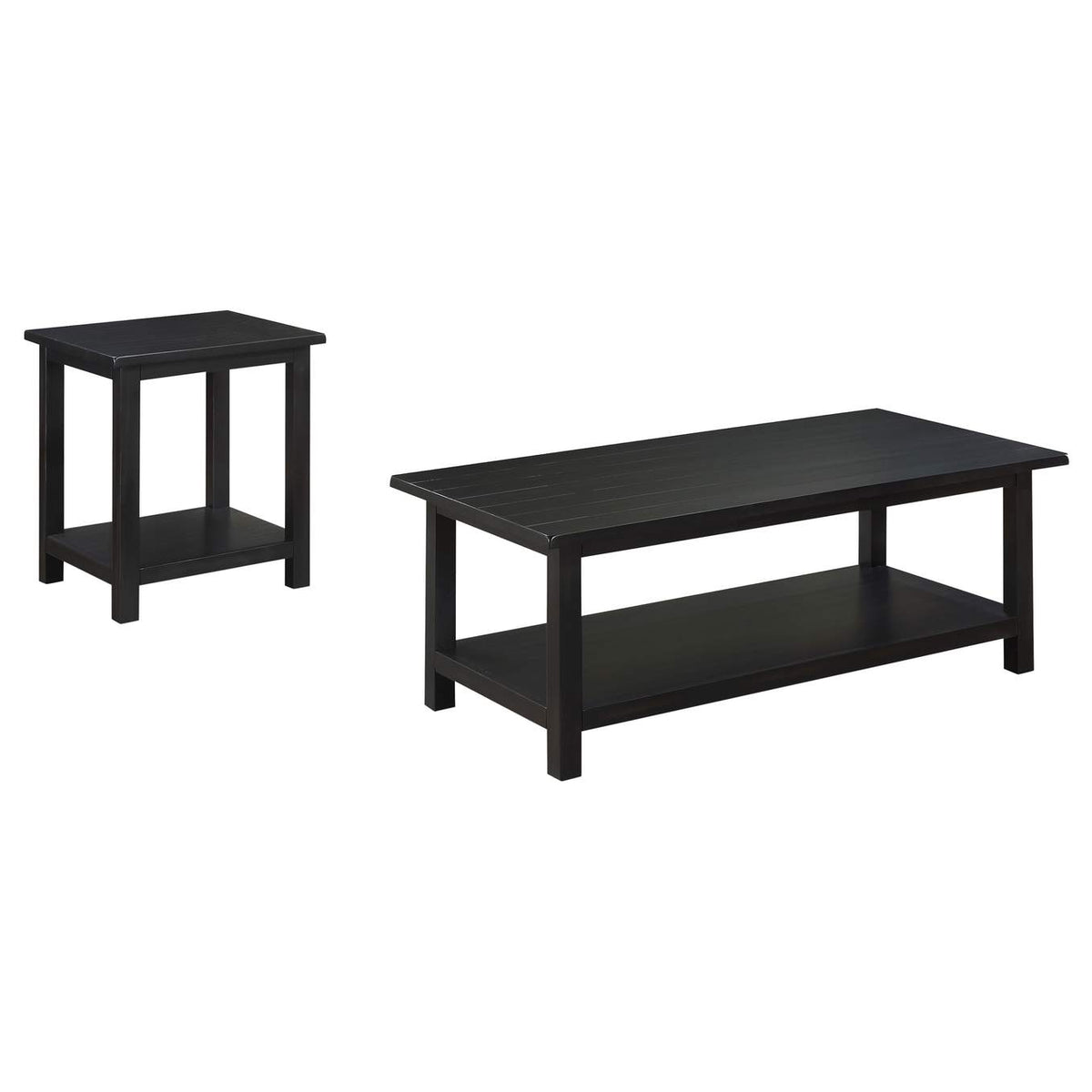 710568-S2A Payne 2-piece Coffee and End Table Set Distressed Java