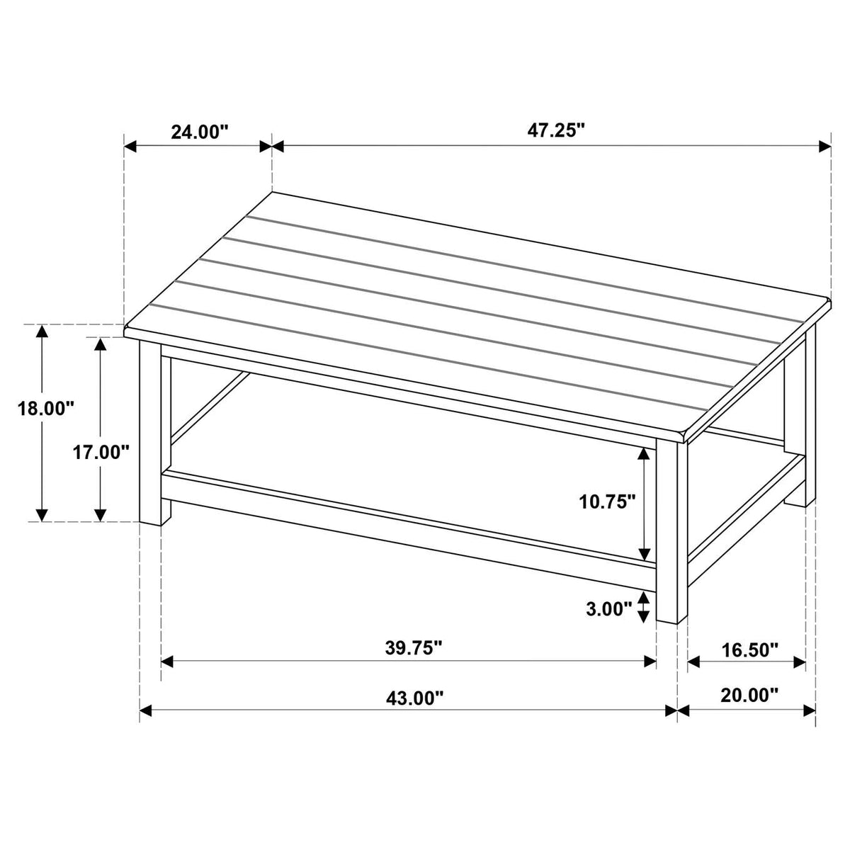 710568-S2 Payne 2-piece Coffee and 1-drawer End Table Set Java