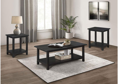 710568-S3A Payne 3-piece Coffee and End Table Set Distressed Java