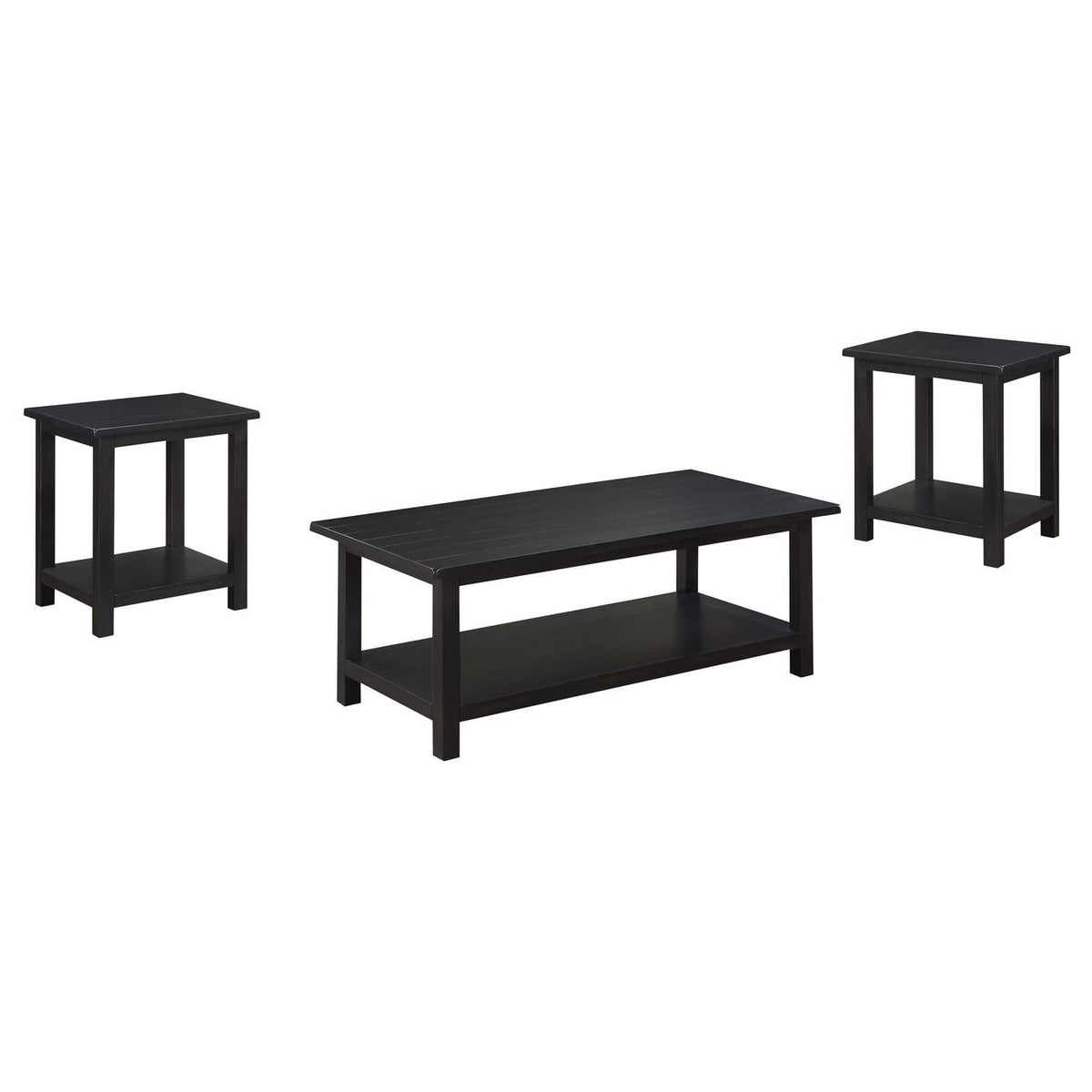 710568-S3A Payne 3-piece Coffee and End Table Set Distressed Java