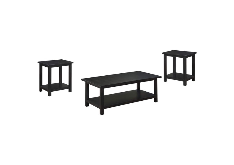 710568-S3A Payne 3-piece Coffee and End Table Set Distressed Java
