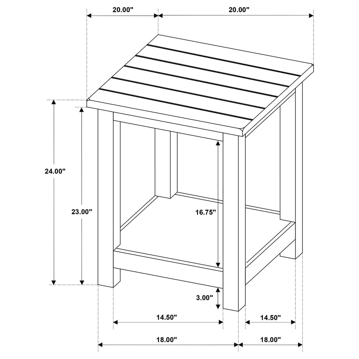 710568-S3A Payne 3-piece Coffee and End Table Set Distressed Java