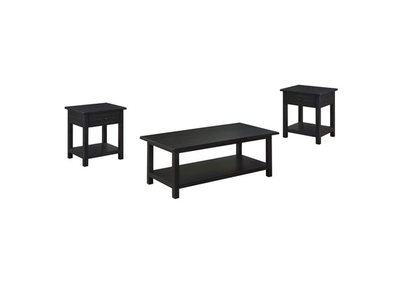 710568-S3 Payne 3-piece Coffee and 1-drawer End Table Set Java