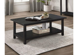 710568 Payne Wood Coffee Table with Shelf Distressed Java