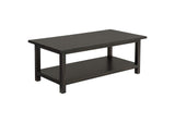 710568 Payne Wood Coffee Table with Shelf Distressed Java