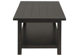 710568 Payne Wood Coffee Table with Shelf Distressed Java