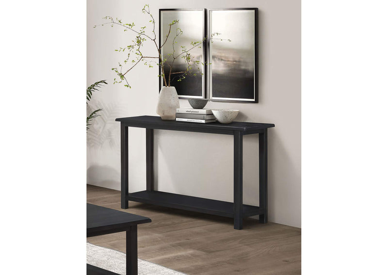 710569 Payne Wood Entryway Sofa Console Table Java
