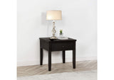 710577 Concord 1-drawer Square End Table Distressed Java