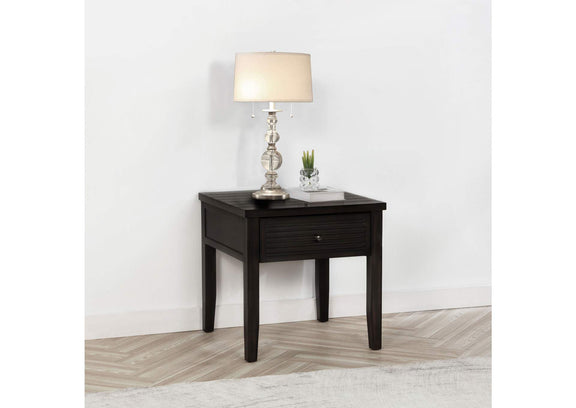 710577 Concord 1-drawer Square End Table Distressed Java