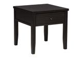 710577 Concord 1-drawer Square End Table Distressed Java