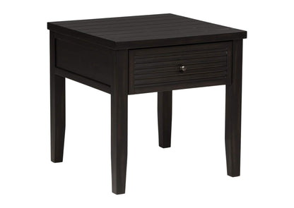 710577 Concord 1-drawer Square End Table Distressed Java