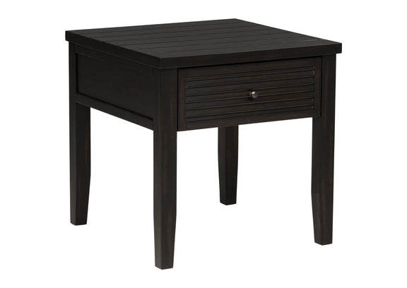 710577 Concord 1-drawer Square End Table Distressed Java