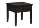 710577 Concord 1-drawer Square End Table Distressed Java