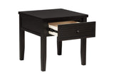 710577 Concord 1-drawer Square End Table Distressed Java