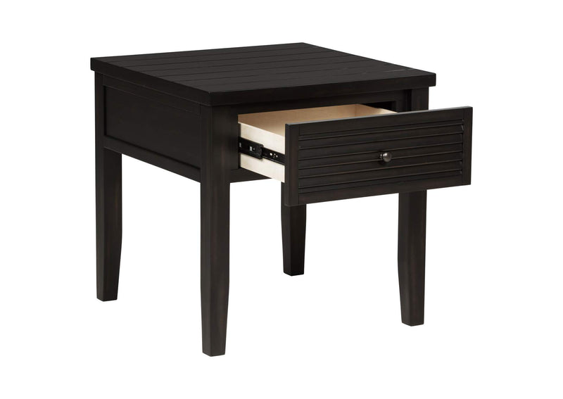 710577 Concord 1-drawer Square End Table Distressed Java