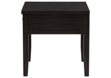 710577 Concord 1-drawer Square End Table Distressed Java