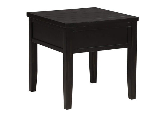 710577 Concord 1-drawer Square End Table Distressed Java
