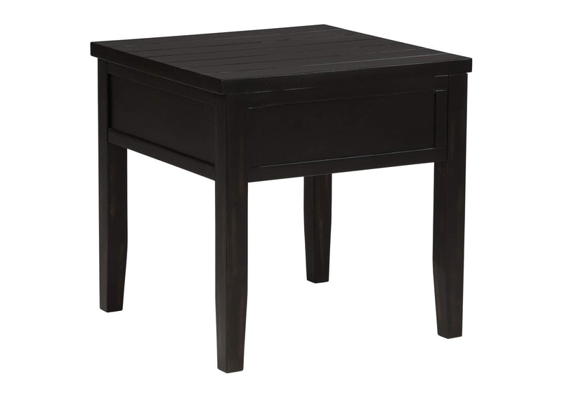 710577 Concord 1-drawer Square End Table Distressed Java