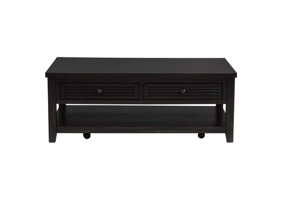710578-S2 Concord 2-piece Coffee and End Table Set Distressed Java