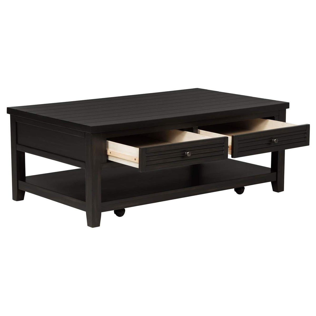 710578-S2 Concord 2-piece Coffee and End Table Set Distressed Java