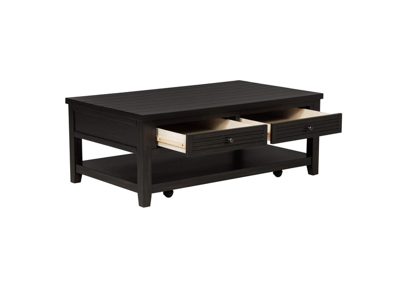 710578 Concord 2-drawer Rectangular Coffee Table Distressed Java