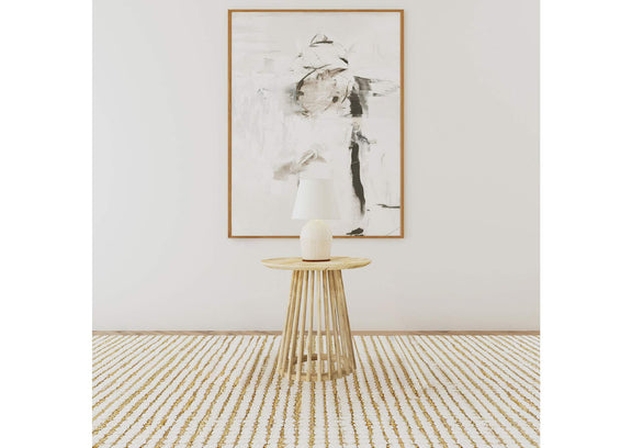 710607 Touhy Round Solid Wood End Side Table Natural Mango