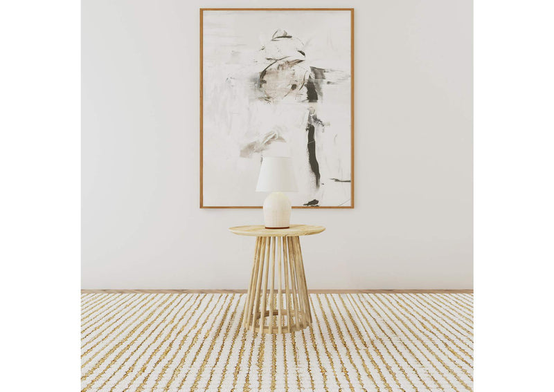 710607 Touhy Round Solid Wood End Side Table Natural Mango