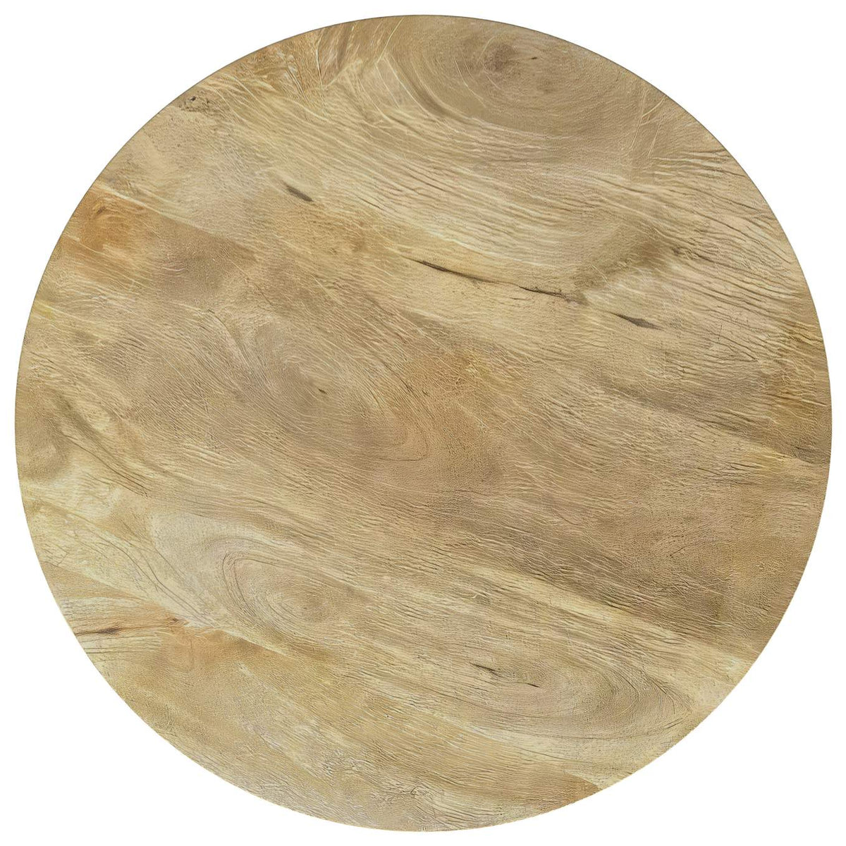 710607 Touhy Round Solid Wood End Side Table Natural Mango