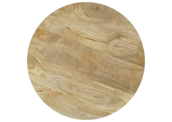 710607 Touhy Round Solid Wood End Side Table Natural Mango