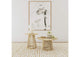 710608-S2 Touhy 2-piece Round Coffee and End Table Set Natural Mango