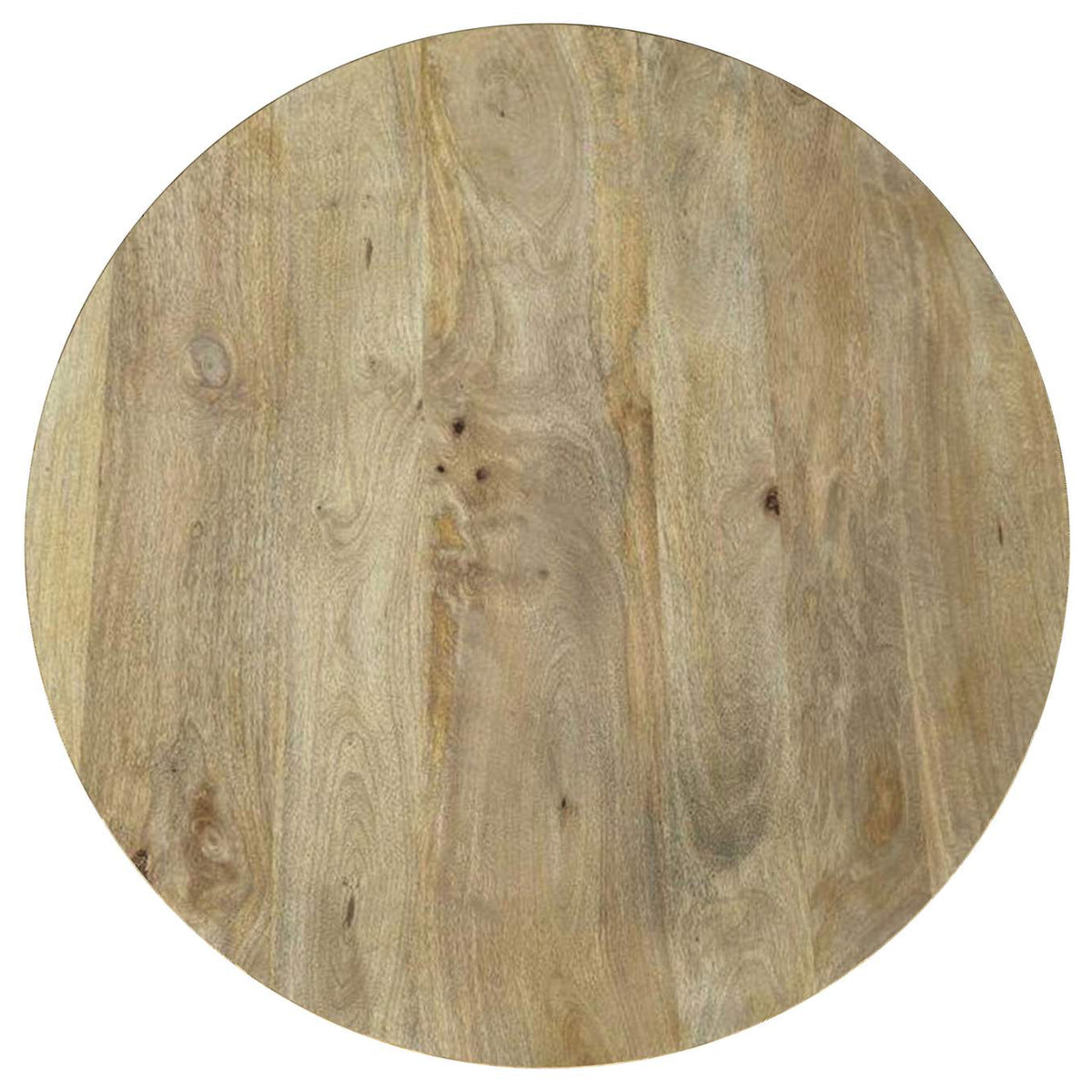 710608-S2 Touhy 2-piece Round Coffee and End Table Set Natural Mango