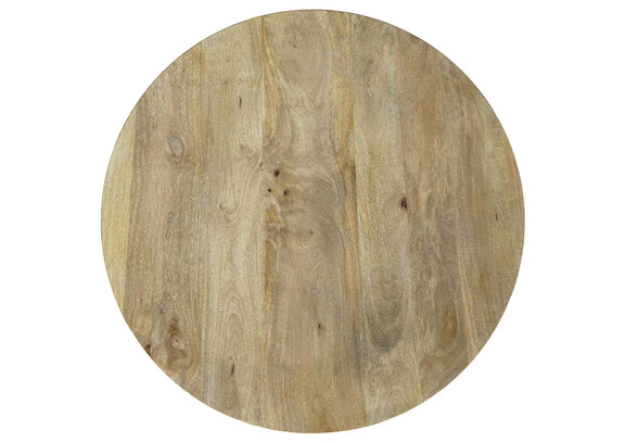 710608-S2 Touhy 2-piece Round Coffee and End Table Set Natural Mango