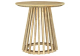 710608-S3 Touhy 3-piece Round Coffee and End Table Set Natural Mango