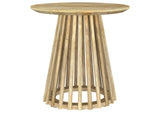 710608-S3 Touhy 3-piece Round Coffee and End Table Set Natural Mango