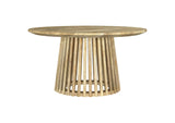710608-S3 Touhy 3-piece Round Coffee and End Table Set Natural Mango
