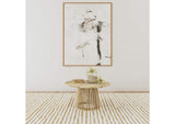 710608 Touhy Round Solid Wood Cocktail Coffee Table Natural Mango