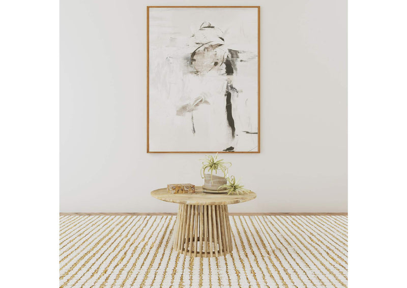 710608 Touhy Round Solid Wood Cocktail Coffee Table Natural Mango