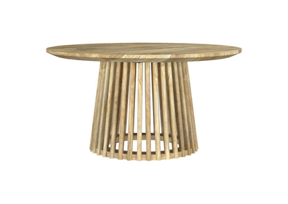 710608 Touhy Round Solid Wood Cocktail Coffee Table Natural Mango